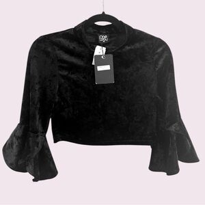 NWT one way black velvet party top